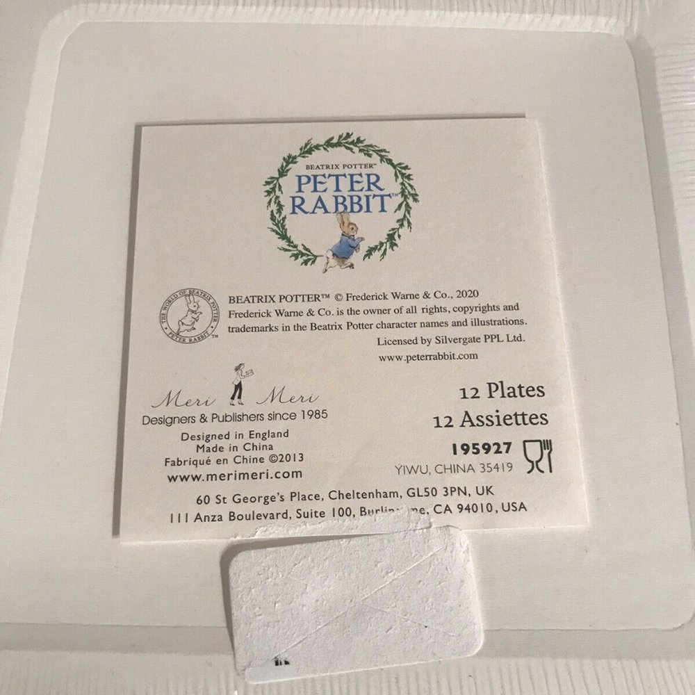 Beatrix Potter Peter Rabbit Party Paper Plates - Picture 6 of 7